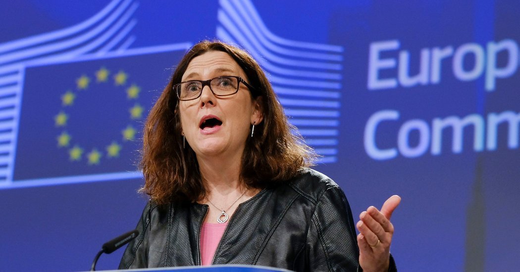 08retaliation-facebookJumbo.jpg E.U. Pledges to Fight Back on Trump Tariffs as Trade War Looms