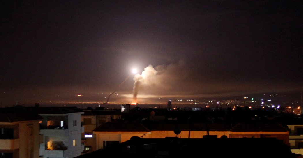 11Israel-Syria-facebookJumbo.jpg Israel Strikes Iranian Targets in Syria as Tensions Escalate