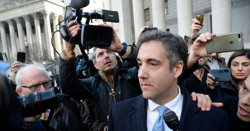 Michael Cohen, Trump’s Ex-Fixer, Should Get Prison Term of About 4 Years, Prosecutors Say