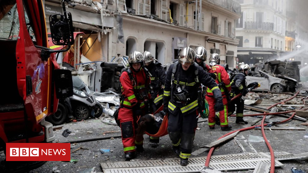 Powerful blast hits street in central Paris