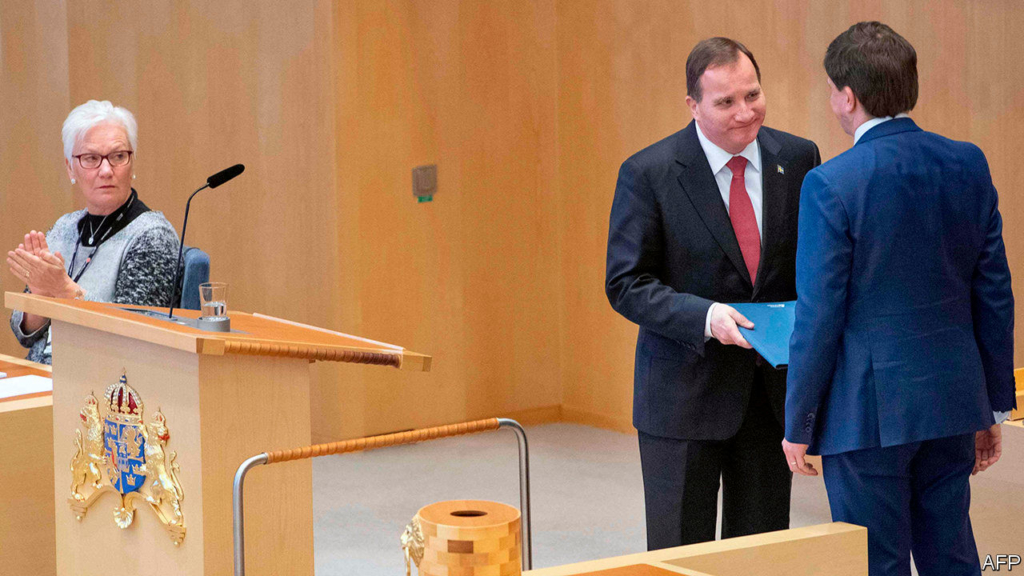 Sweden grudgingly gives Stefan Lofven another term as prime minister