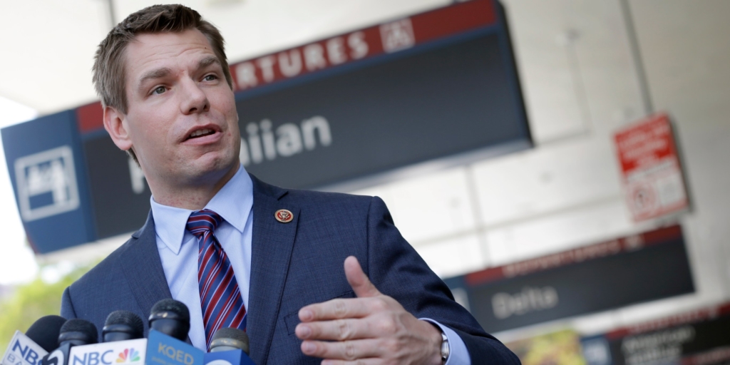 California congressman Eric Swalwell is running for president in 2020 on the issue of reducing gun violence