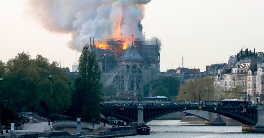 Fire at Notre-Dame Cathedral in Paris