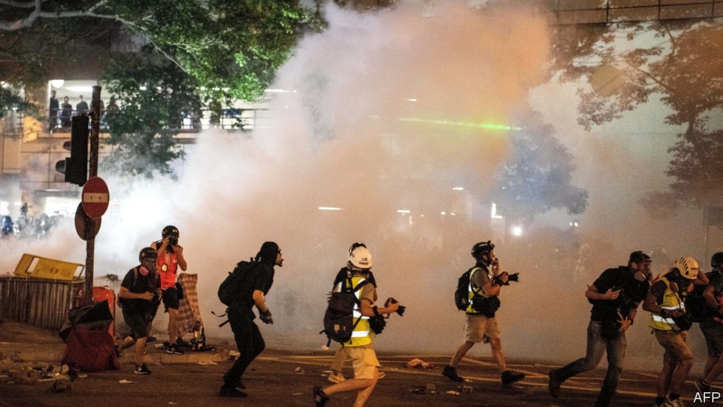Protesters in Hong Kong incur the Communist Party’s wrath