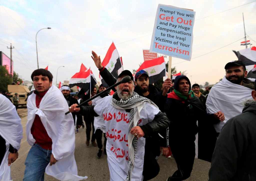‘No, No America’: Thousands of Iraqis rally against U.S. military presence