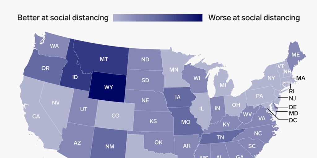 Coronavirus in the US: How much states are really social distancing – Business Insider