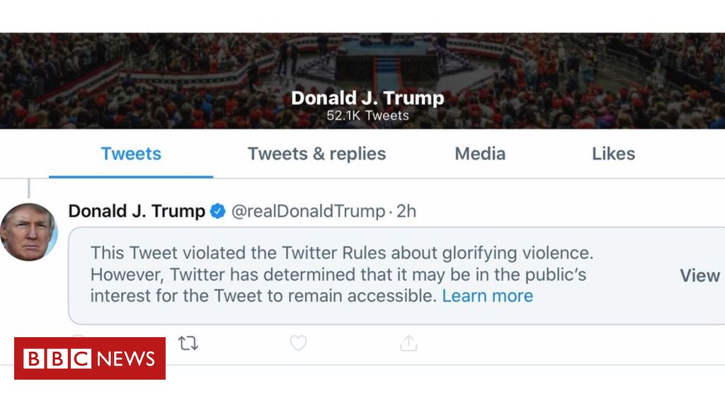 twitter-hides-trump-tweet-for-glorifying-violence.jpg Twitter hides Trump tweet for ‘glorifying violence’