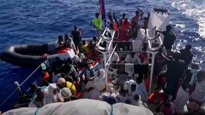 migrants-evacuated-from-overloaded-banksy-ship.jpg Migrants evacuated from overloaded Banksy ship