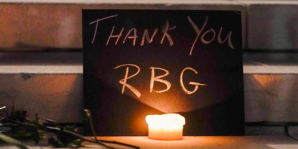 PHOTOS: People hosted Ruth Bader Ginsburg vigil outside SCOTUS building – Business Insider