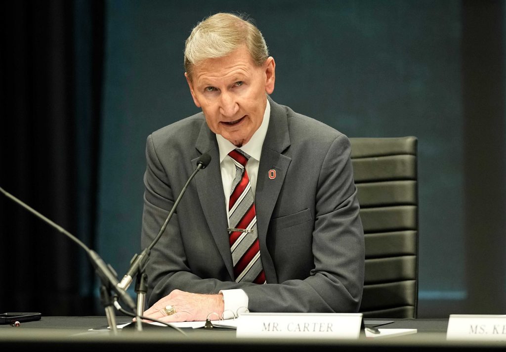 ex-ohio-state-president-ted-carter’s-girlfriend-would-sneak-through-campus-garage-to-get-to-his-office,-report-reveals