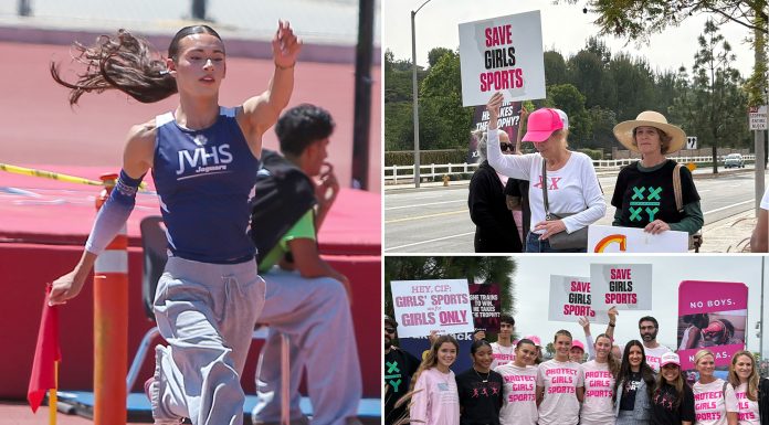 Trans athlete dominates California girls’ track meet as protesters demand: ‘Keep men out of women’s sports’ trans-athlete-dominates-california-girls’-track-meet-as-protesters-demand:-‘keep-men-out-of-women’s-sports’
